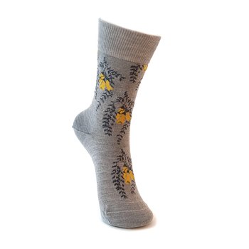 Crew Socks Kowhai Grey Marle-lifestyle-The Vault