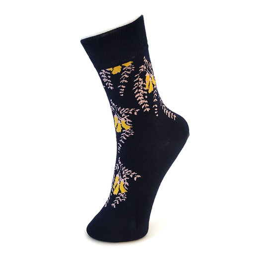 Crew Socks Kowhai Midnight Blue