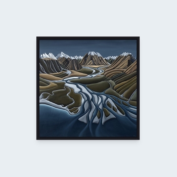 Head of Lake Ohau Print Box Frame-artists-and-brands-The Vault