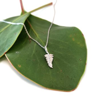 Fern Necklace Silver-jewellery-The Vault
