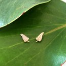 Fern Studs Gold Plate