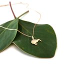 Kiwi Necklace Gold Plate