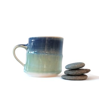 Single Fluted Cup Seafoam and Blue-artists-and-brands-The Vault