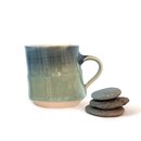 Single Fluted Cup Seafoam and Blue