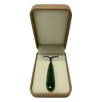 Pounamu Pendant Roimata Drop Large-jewellery-The Vault