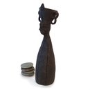 Black Clay Figure Sculpture The Knowledge Keeper