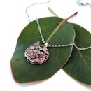 Steampunk Pendant Mixed Metal Bees