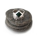 Square Facet Pounamu & Kowhai Cuff Ring