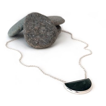 Cresent Pounamu Necklace-jewellery-The Vault