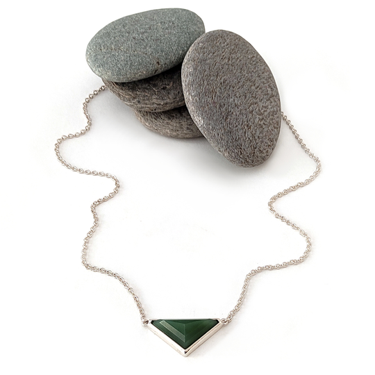 Triangle Facet Pounamu Necklace