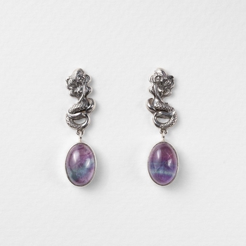 Siren Earrings Fluorite-jewellery-The Vault