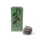 Large Green Luster Box Vase