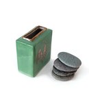 Medium Green Luster Box Vase