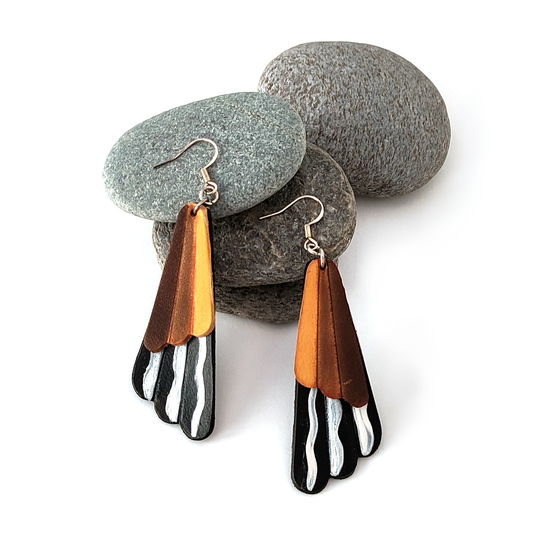 Fantail Feather Earrings