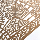 A Place to Stand Gold Linocut Print 650mm x 460mm