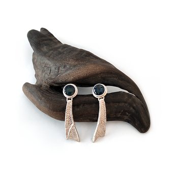 Comets Spectrolite Stud Earrings-jewellery-The Vault