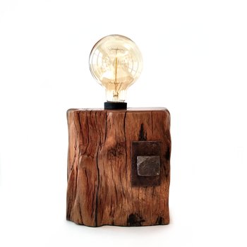 Reclaimed Jarrah Wharf Timber Iron Bolt Lamp-artists-and-brands-The Vault