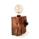 Reclaimed Jarrah Wharf Timber Iron Bolt Lamp