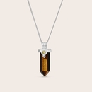 Courage Within Tiger's Eye Necklace Silver