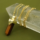 Courage Within Tiger's Eye Necklace Gold Plate