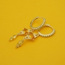 Golden Bloom Hoop Earrings Silver