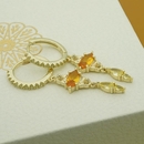 Golden Bloom Hoop Earrings Gold Plate