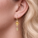 Golden Bloom Hoop Earrings Gold Plate