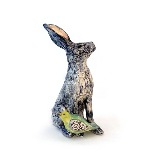 Hare and Bird Sculpture