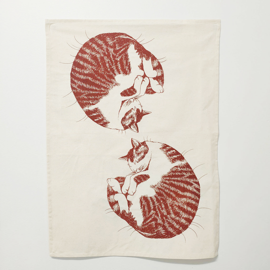 Cat Nap Tea Towel