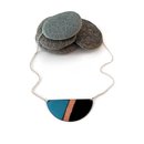Enamel and Hammered Copper Breast Plate Necklace Turquoise