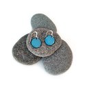 Kiln Fired Enamel Earrings Turquoise