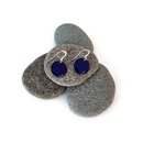 Kiln Fired Enamel Earrings Blue