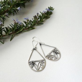 En Point Hanging Basket Earrings-jewellery-The Vault