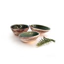 Set of 3 Dipping Shell Bowls Green