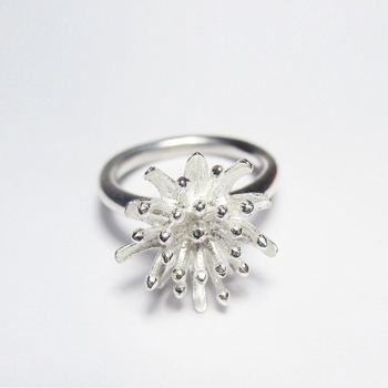 Mt Cook Lily Ring Silver-jewellery-The Vault