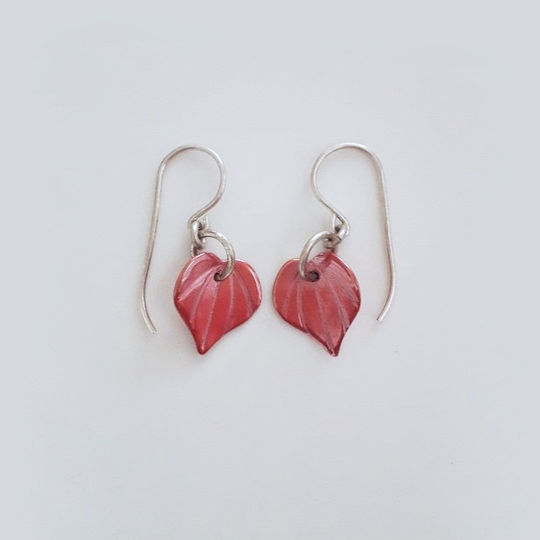 Copper Kawakawa Earrings Small