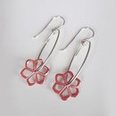 Copper Daisy Cut Out Drop Earrings
