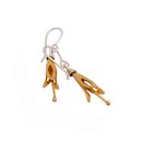 Yellow Harakeke Earrings Gold Plate