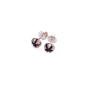 Red Manuka Pod Studs Garnet-jewellery-The Vault