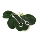 Round Drop Earrings Silver