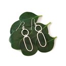 Round and Oval Link Earrings Large