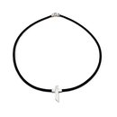 Mini Cross Necklace Rubber