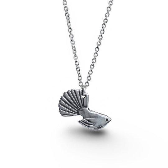 Small Fantail Pendant Silver