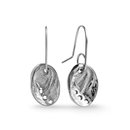 Small Baby Paua Earrings Silver