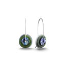 Greenstone Paua Disc Drop Earrings