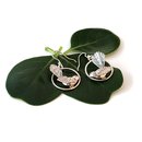 Circle Fantail Earrings Silver Small
