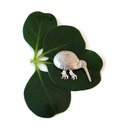 Kiwi Brooch Silver