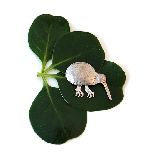 Kiwi Brooch Silver