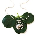 Circle Kiwi Pendant Silver Small