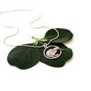 Circle Kiwi Pendant Silver Small